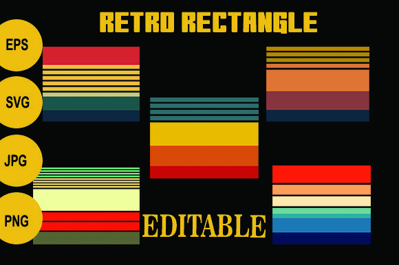 Retro Rectangles Vintage Set